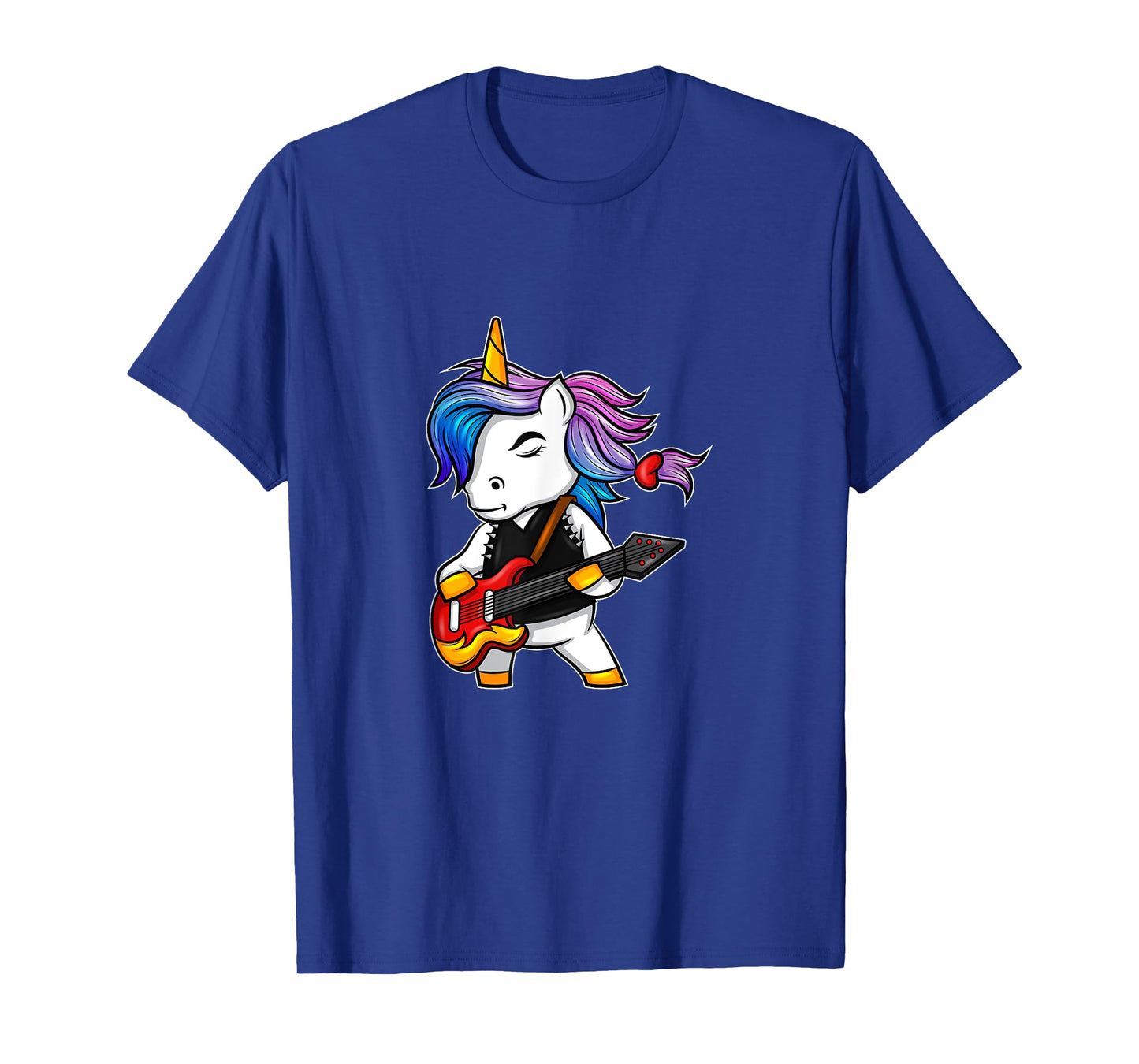 Cool rock and roll unicorn with guitar for rock fans T-Shirt