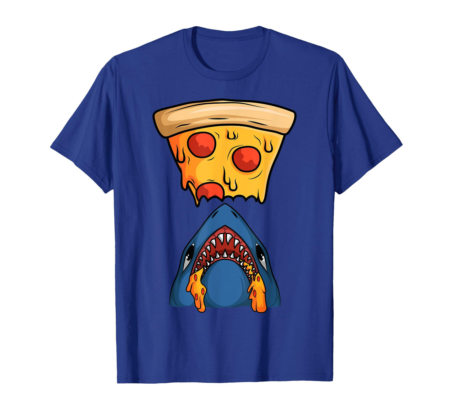 Cool Pizza Round Pizzetta Lover Shark Fan Pizzaiolo Pizzeria T-Shirt