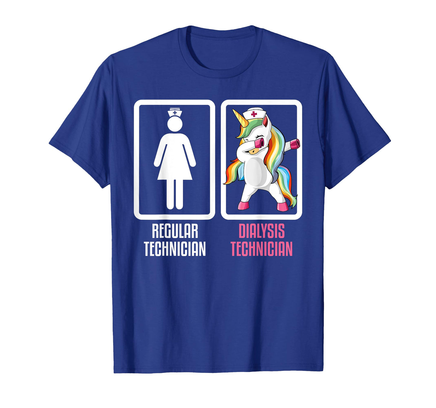 Regular Technician Vs Dabbing Unicorn Dialysis Technician T-Shirt