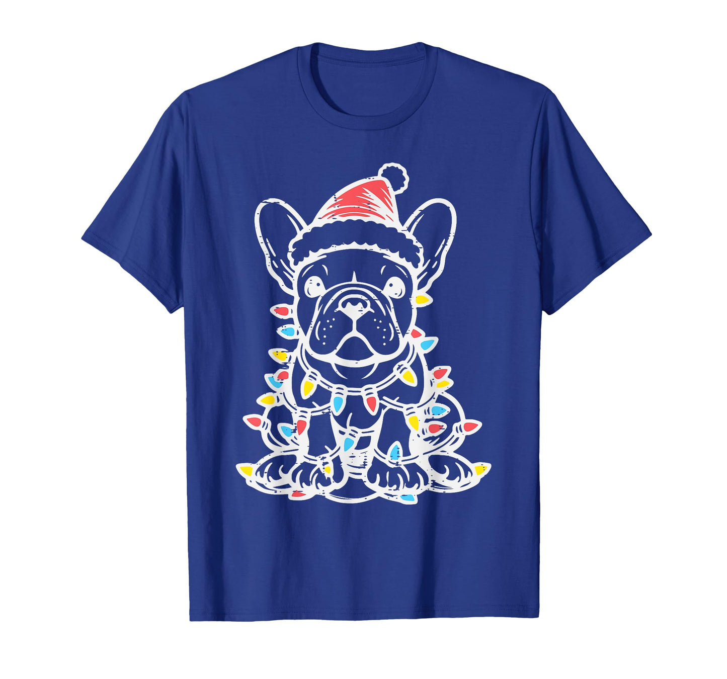 Christmas Dog French Bulldog Xmas Frenchie Men Women Kids T-Shirt