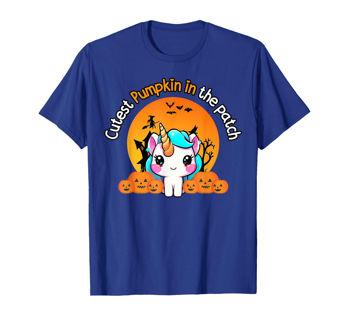 Cutest Pumpkin In The Patch Unicorn witch Halloween kawaii T-Shirt