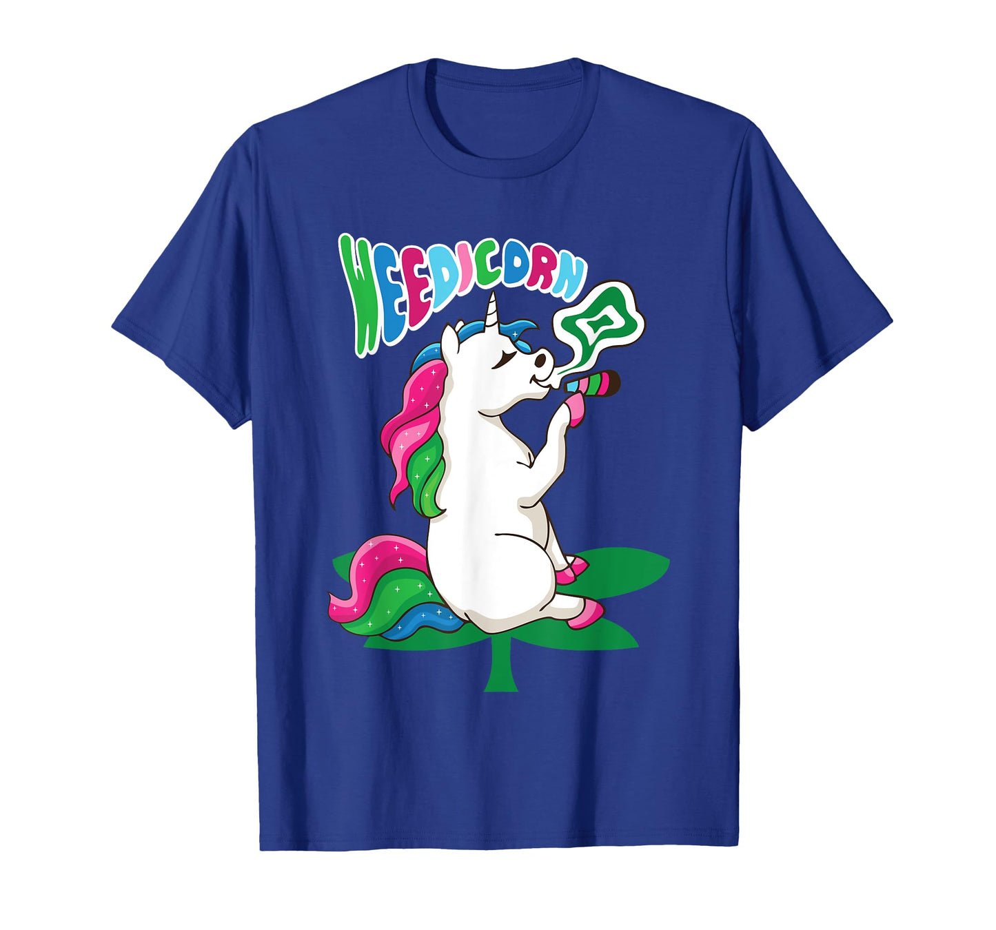 Weedicorn Unicorn Kifft Cannabis Marijuana Unicorn Kiffer T-Shirt