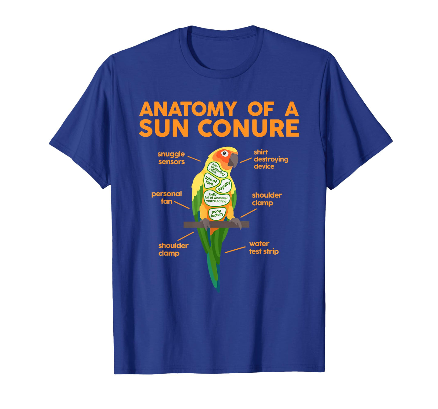 Funny Sun Conure Bird Lover Parrot Animals Pet Owner Gifts T-Shirt