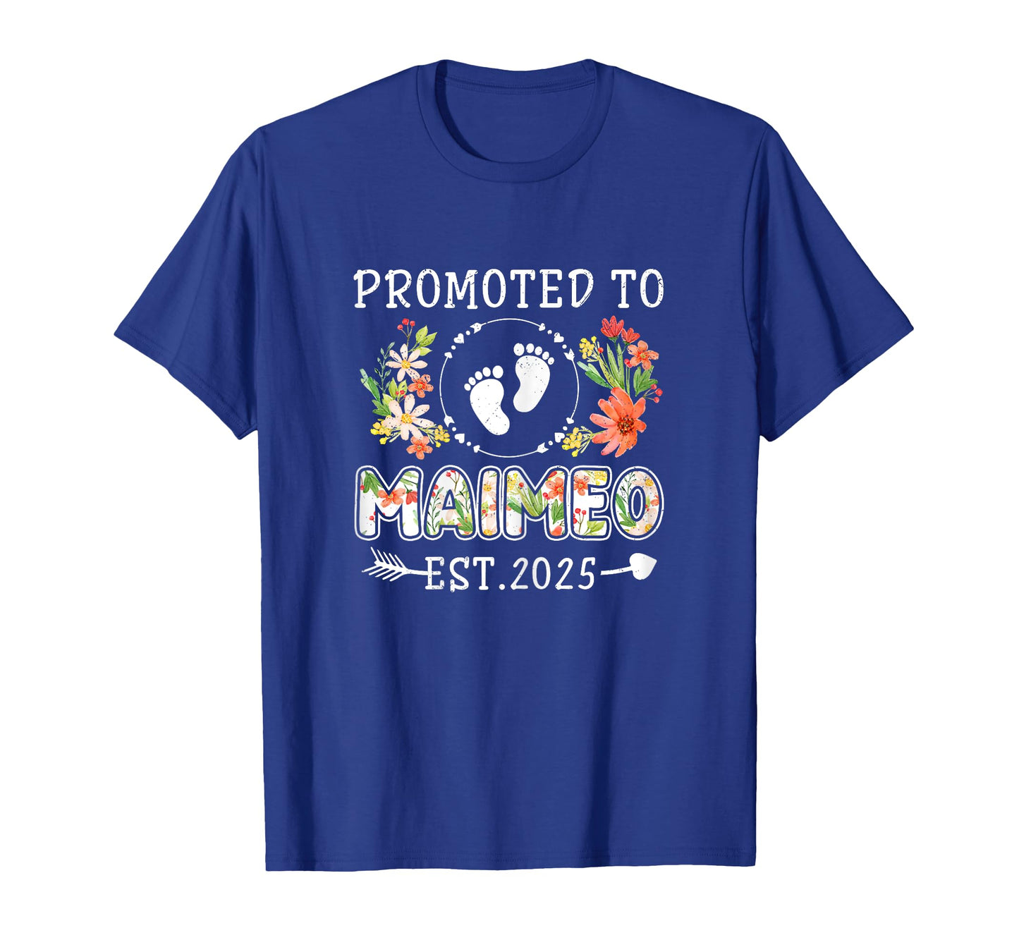 Promoted to Maimeo 2025 Flower First Time Grandma T-Shirt