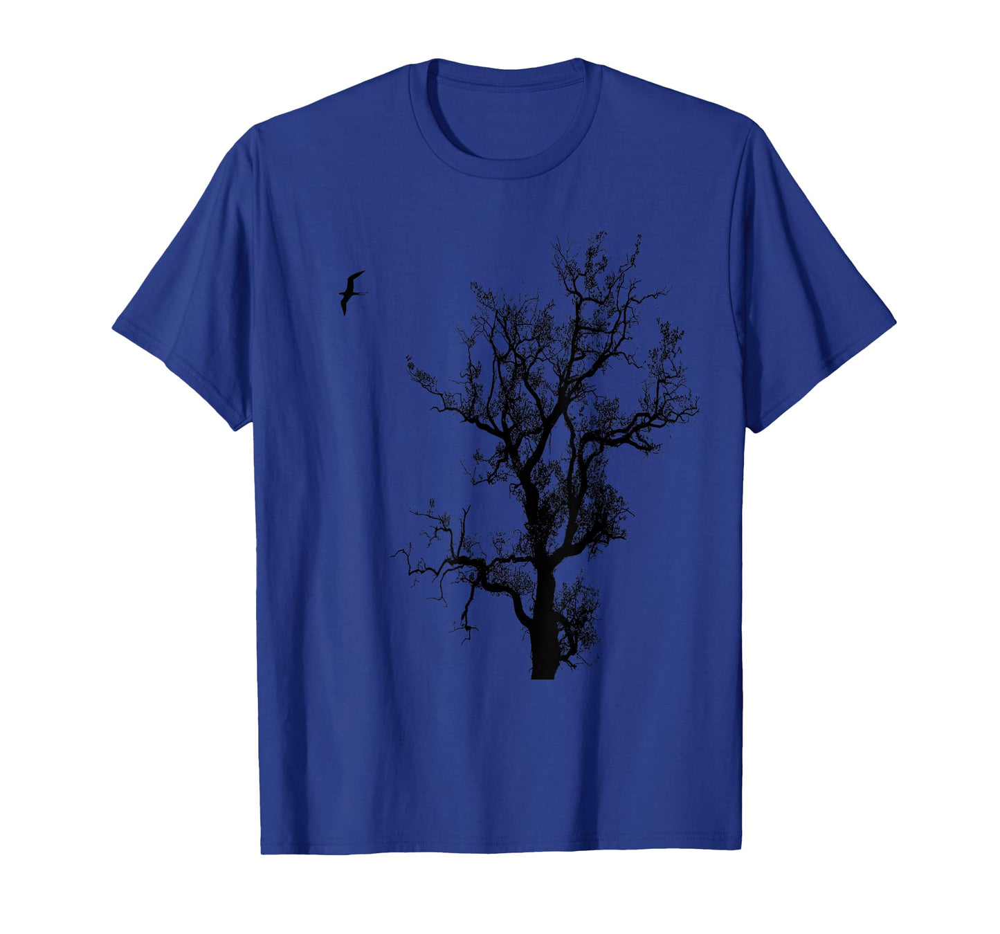 We Love Trees Birds and Nature 'Tree and bird' Tee Nature Black Graphic T-Shirt