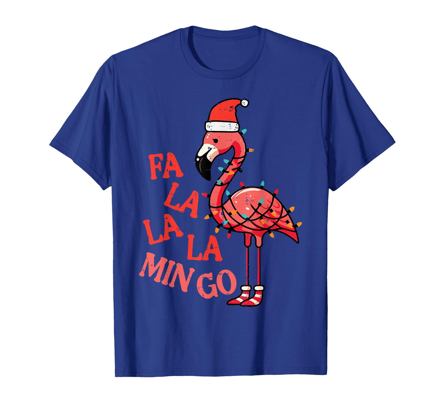 Christmas Flamingo Fa La La Mingo Funny Xmas Women Men Kids T-Shirt