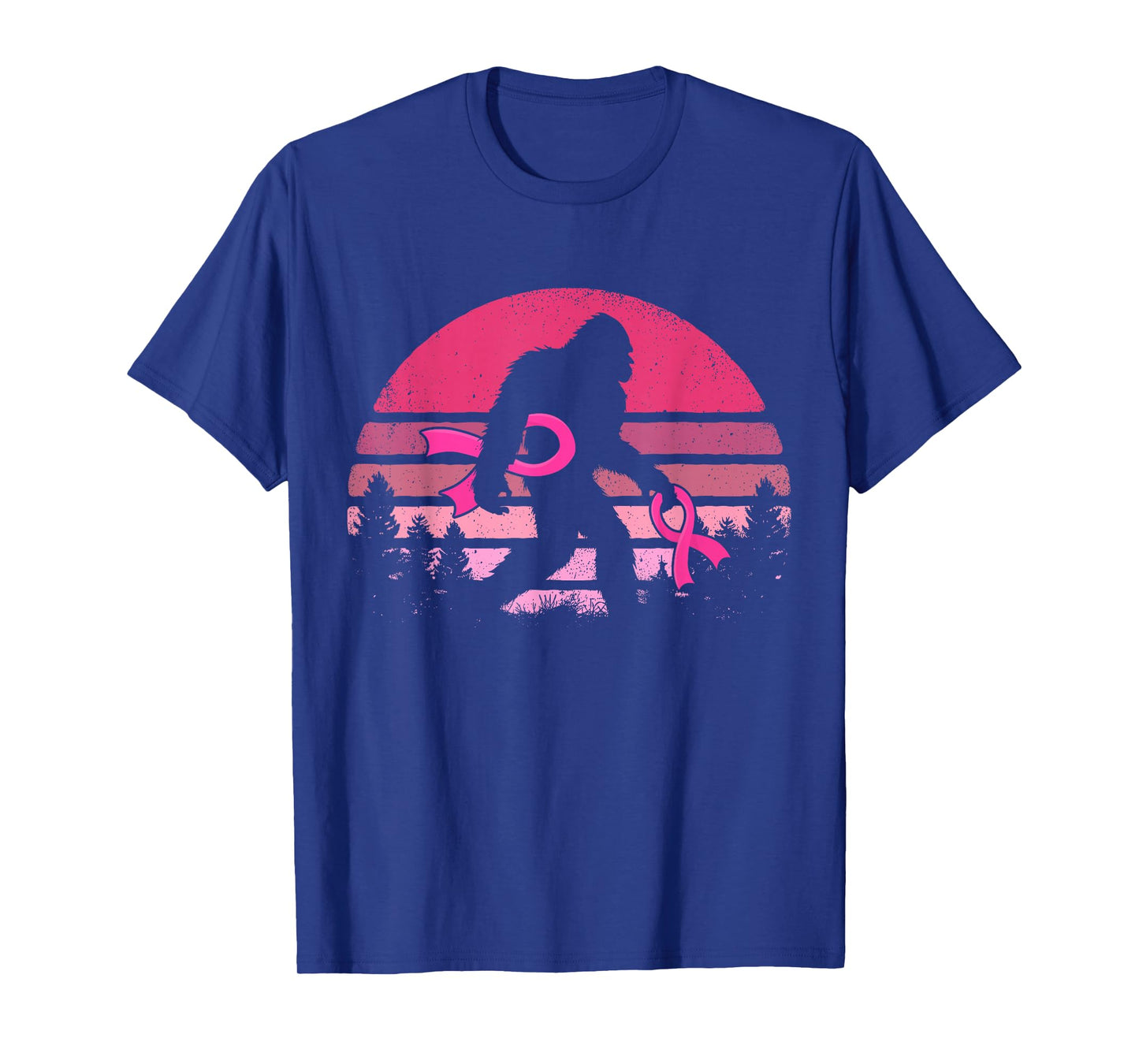 Sasquatch Pink Ribbon Funny Bigfoot Breast Cancer Awareness T-Shirt