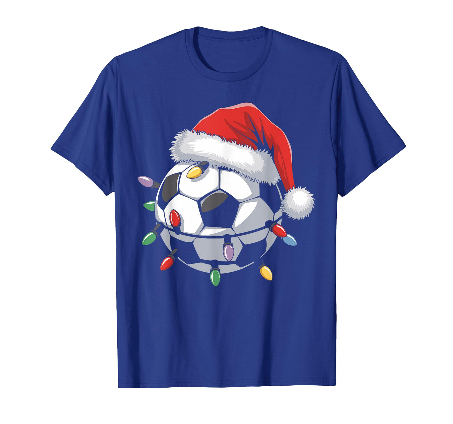 Santa Soccer Ball Sports Funny Soccer Player Christmas T-Shirt