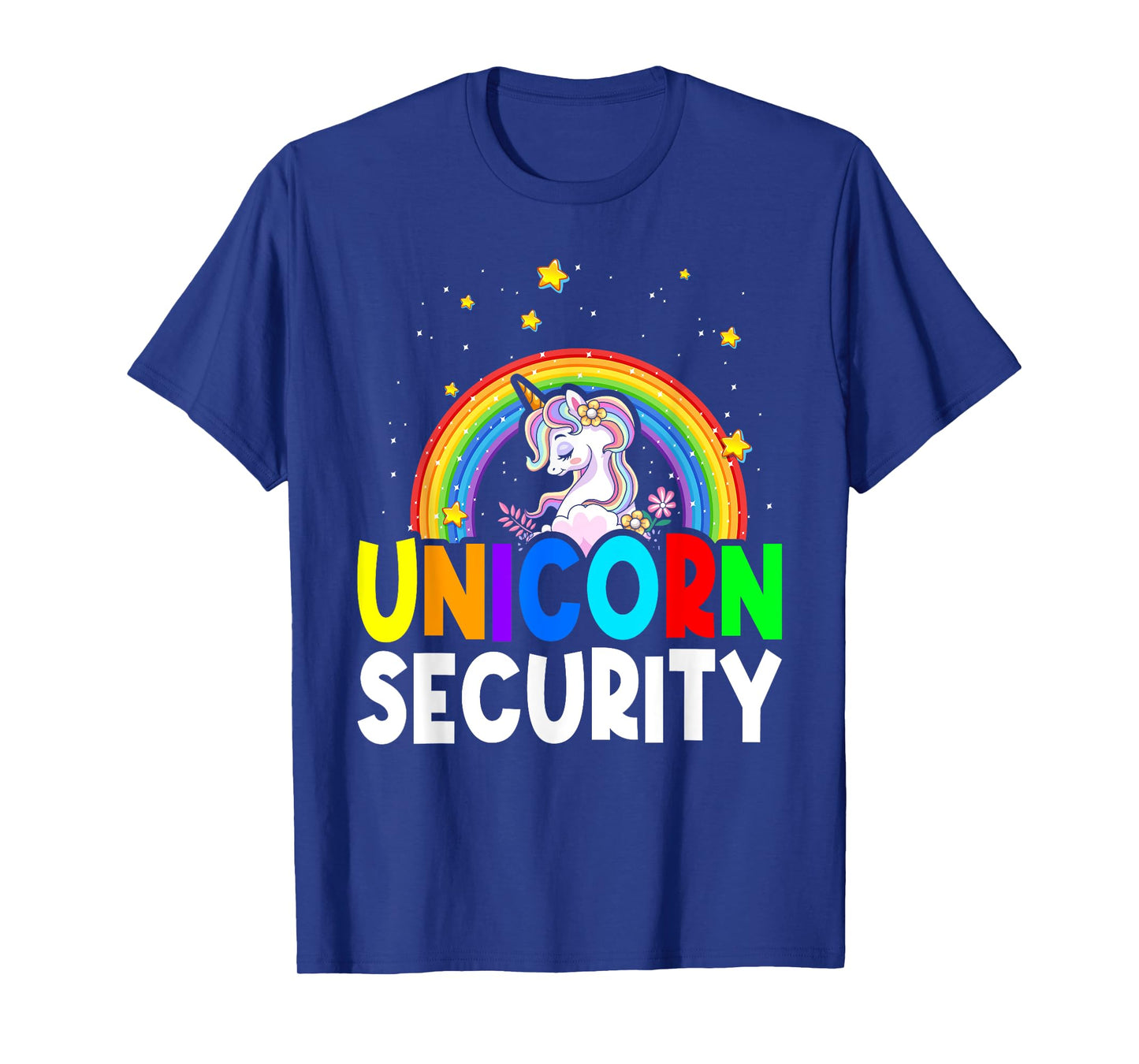Halloween Dad Mom Daughter Adult Costume Unicorn Security T-Shirt