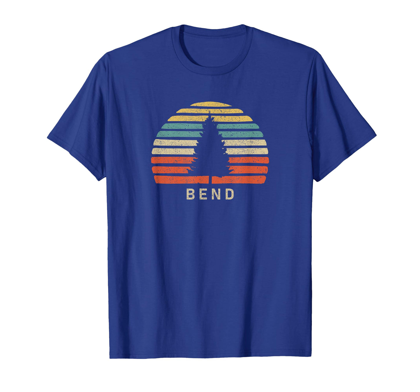 Retro Sunset Bend Oregon T-Shirt Pine Tree T-Shirt