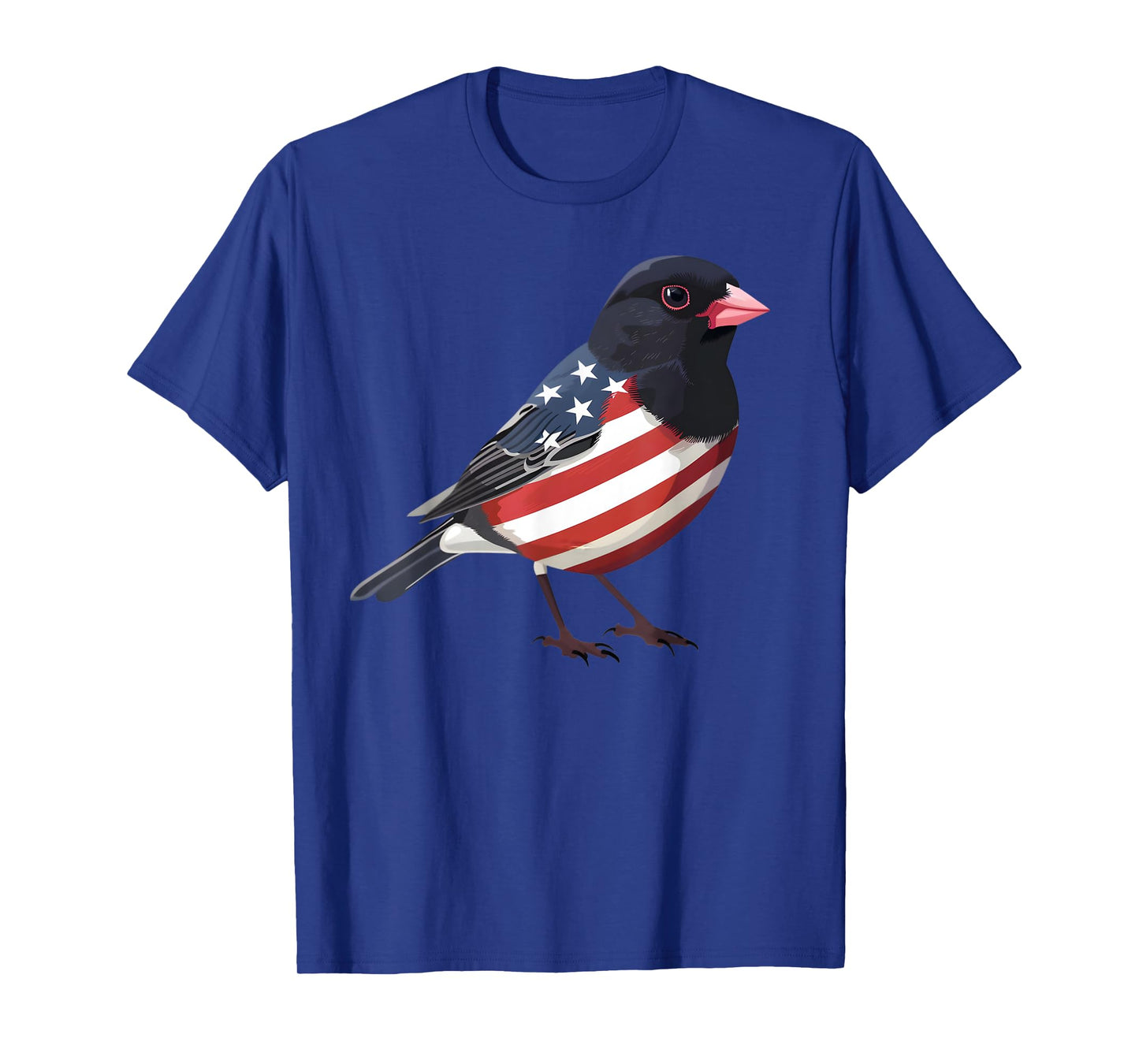 US Flag Dark Eyed Junco Patriotic Bird Face 4th Of July T-Shirt