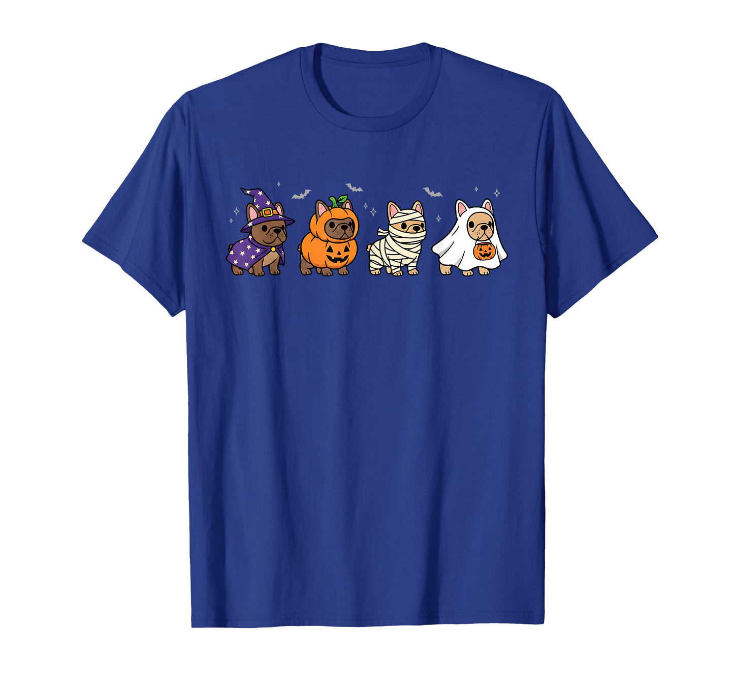 Cute Halloween Spooky French Bulldog Ghost Pumpkin Dog T-Shirt