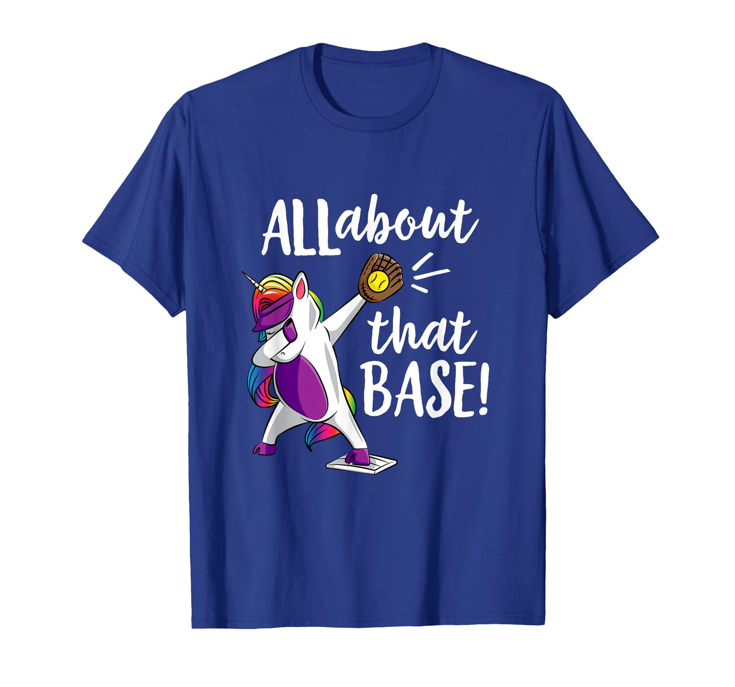 Dabbing Unicorn Softball Shirt for Girls Soft Ball Gear Gift T-Shirt