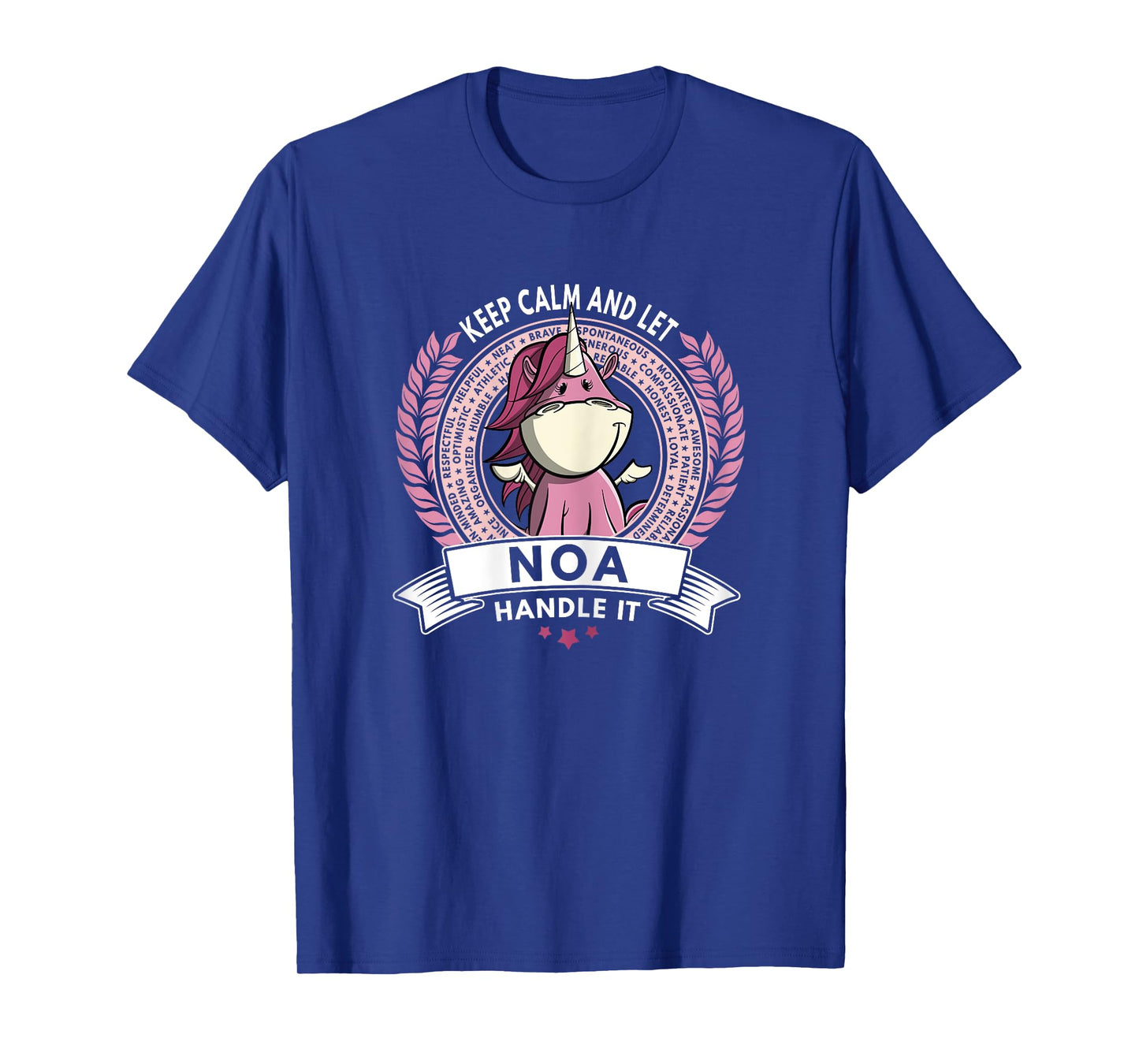 Unicorn Noa Name - Girls Women Personalized Unicorn T-Shirt
