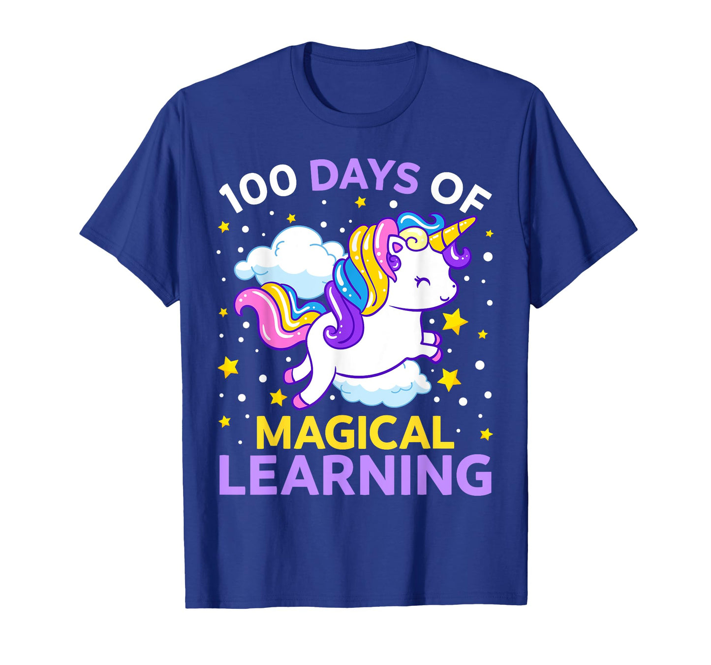 100th Day of School Unicorn Girls 100 Days of Kindergarten T-Shirt