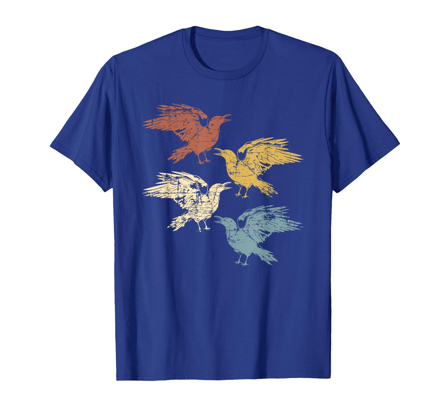 Black Crow Forest Animal Bird Gothic Spooky Retro Raven T-Shirt
