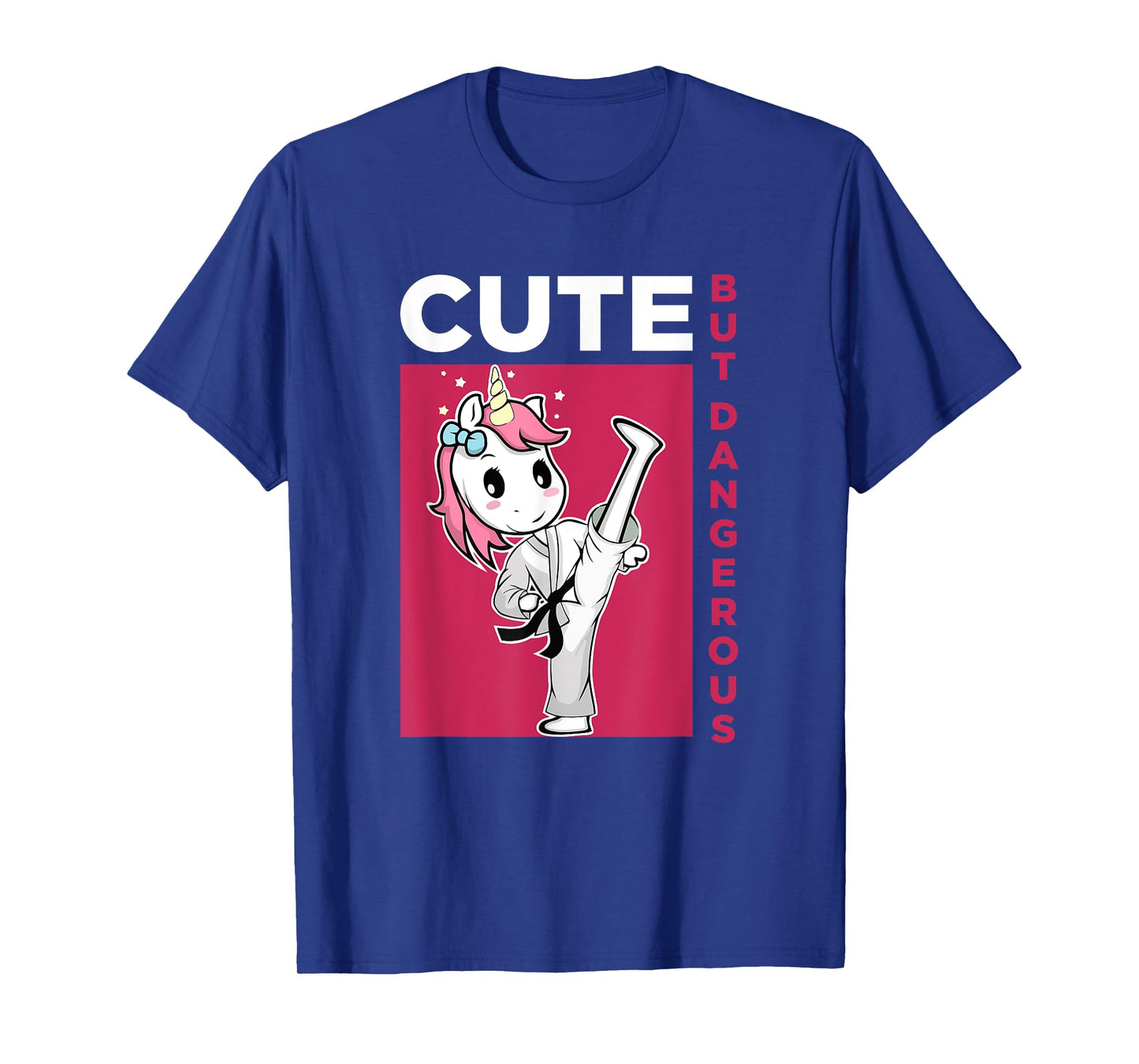 Cute but Dangerous Karate Taekwondo Unicorn Karate Girl T-Shirt