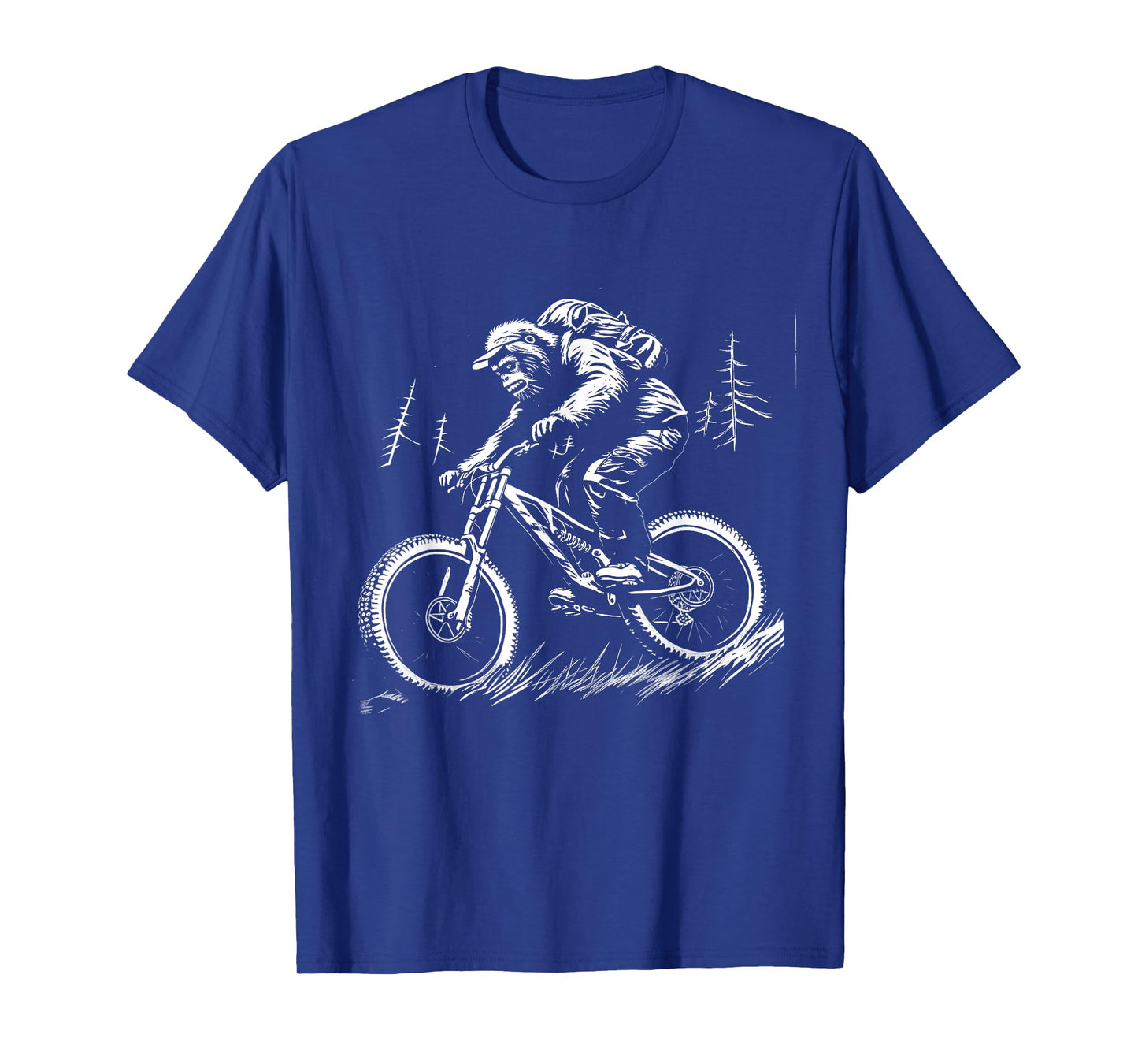Bigfoot Sasquatch Mountain Bike MTB Downhill Biker Funny T-Shirt