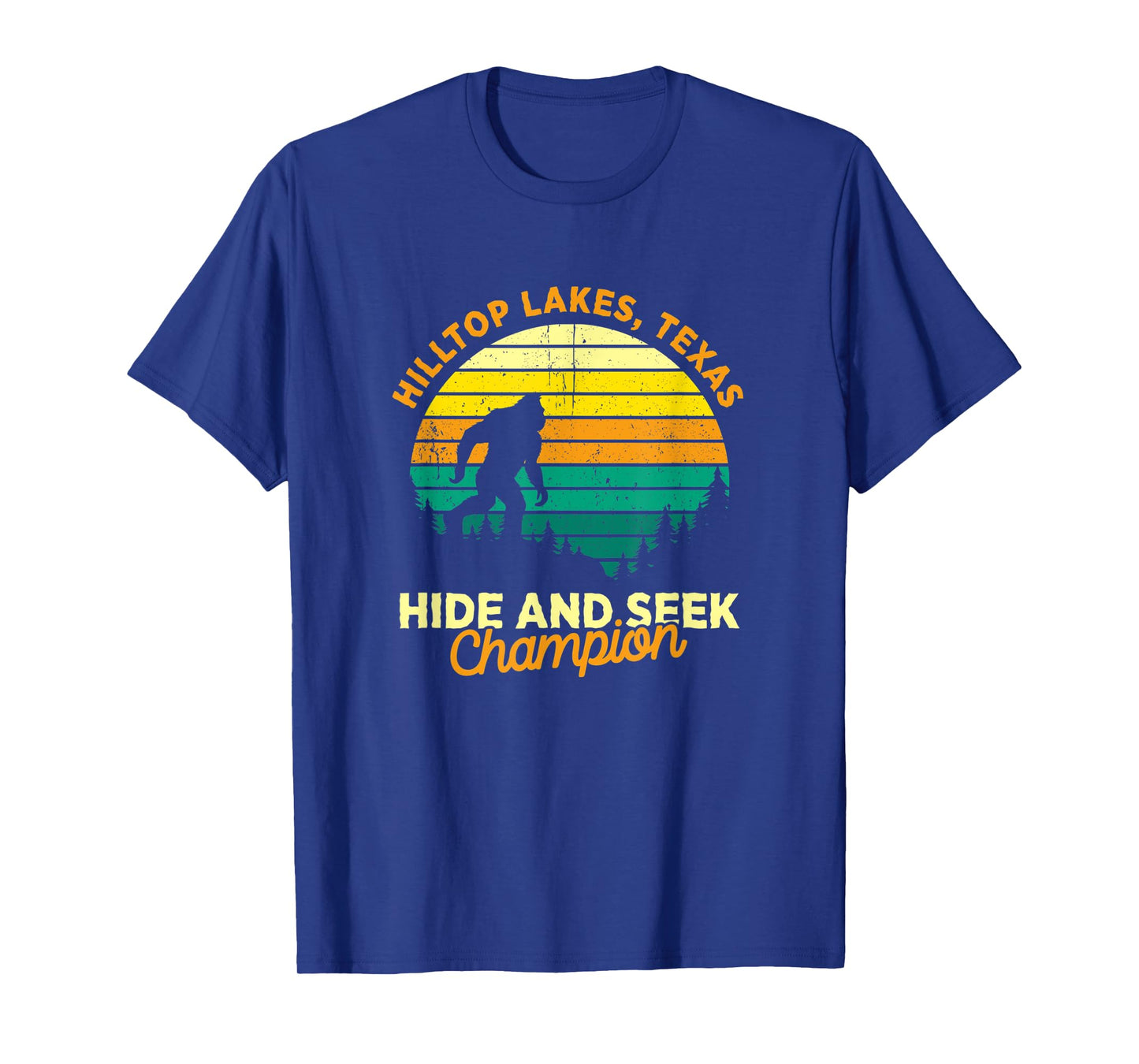 Retro Hilltop Lakes, Texas Big foot Souvenir T-Shirt