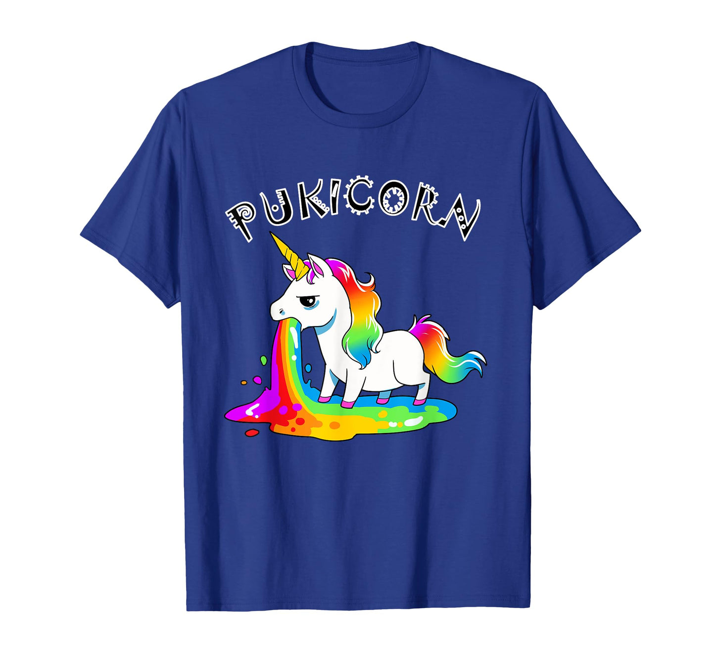 Funny Pukicorn Puke Unicorn Hurl Barf Unicorns Rainbow Vomit T-Shirt