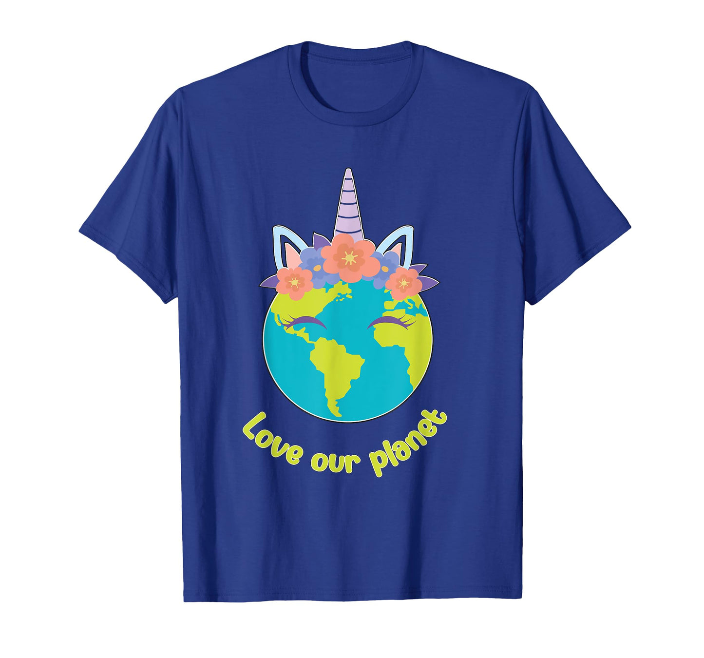 Boys Girl Earth Day 2025 Tshirt Toddler Kids Unicorn Face T-Shirt