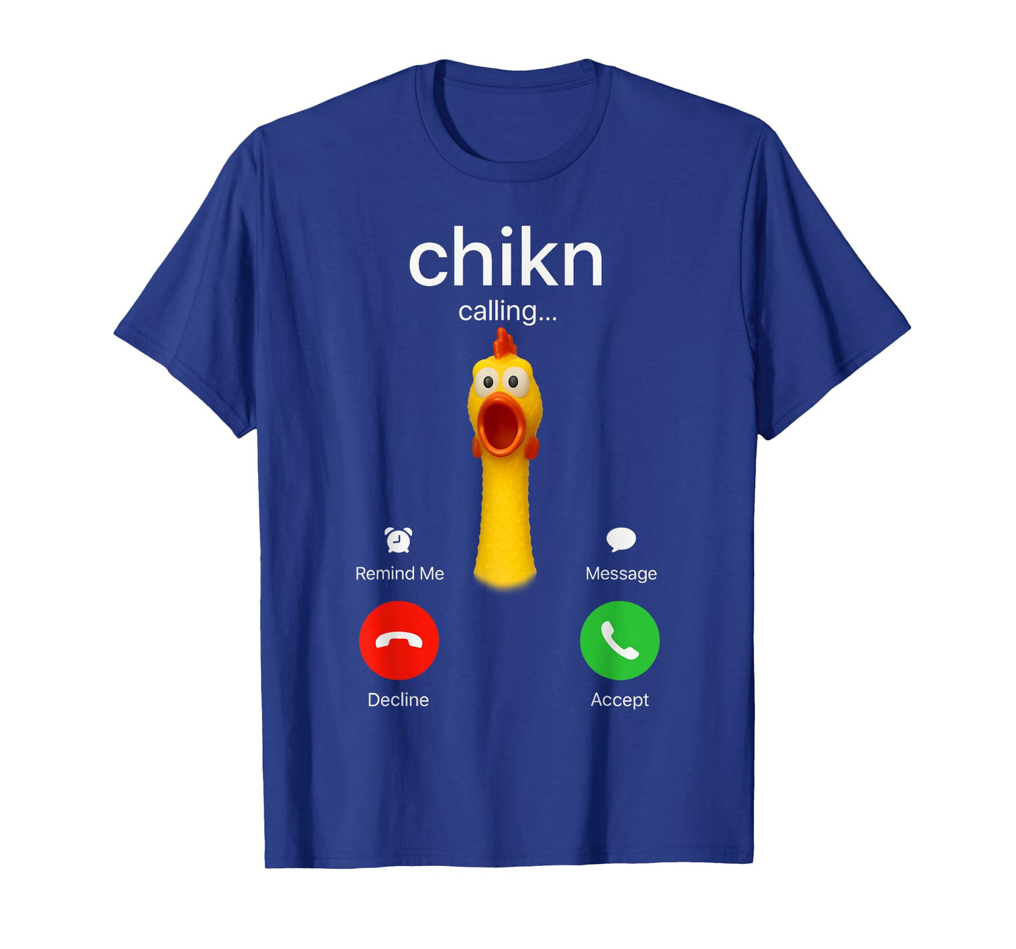 Funny Rubber Chicken Incoming Call Meme Graphic T-Shirt