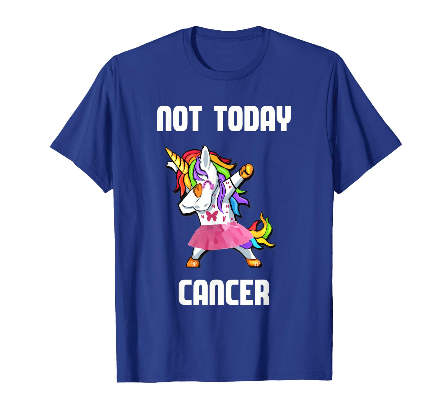 Not Today Cancer Dabbing Unicorn Survivor Girls Women TShirt T-Shirt