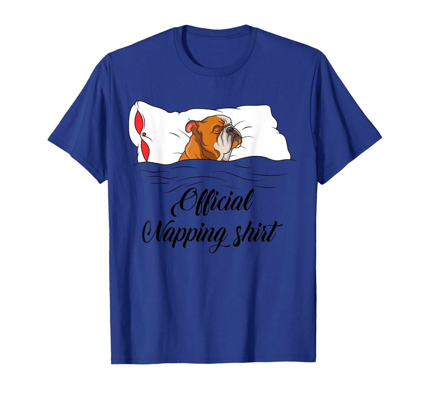 Sleeping English Bulldog Pyjamas Gift Official Napping T-Shirt