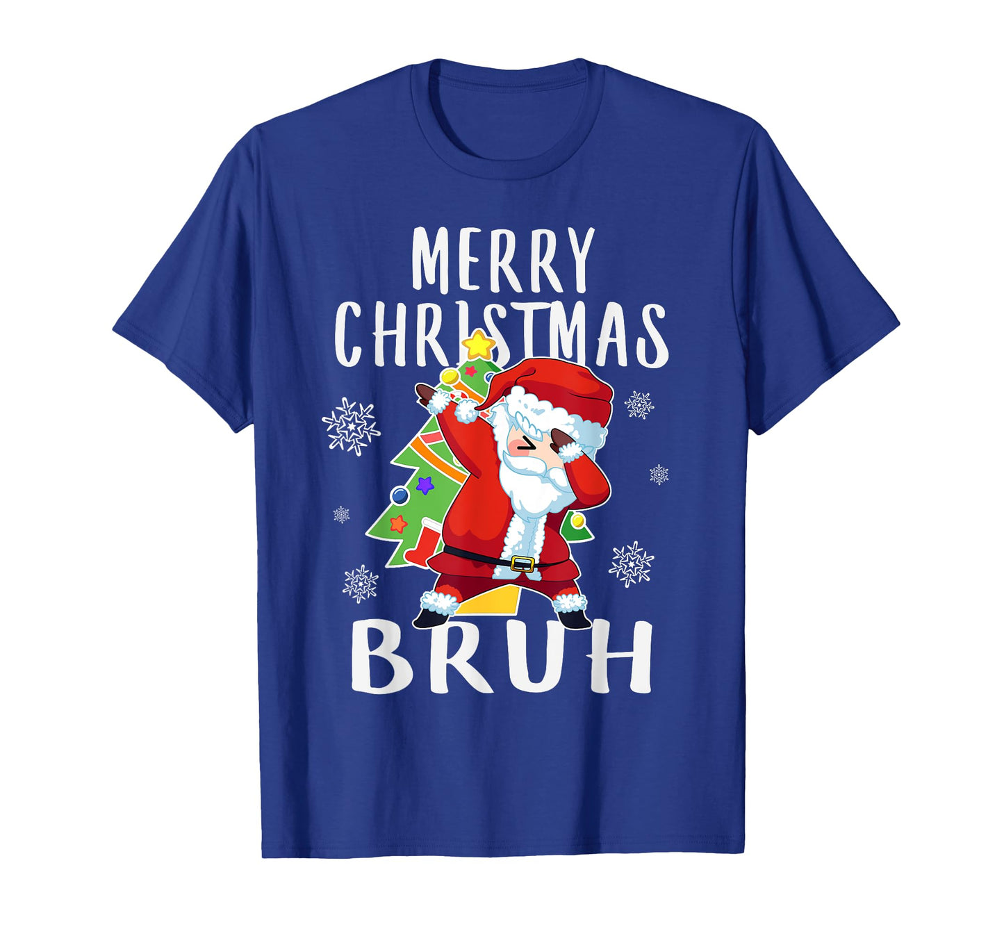 Dabbing Santa Merry Christmas Bruh, Boy Girl Funny T-Shirt