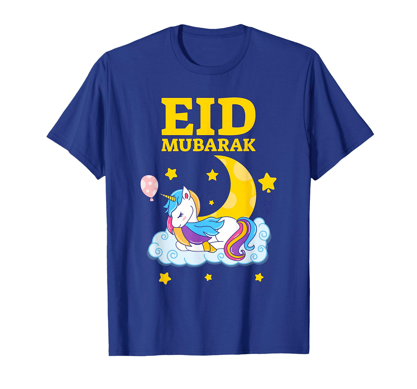 Eid Mubarak Present for kids Mom Girls Eid Mubarak Unicorn T-Shirt