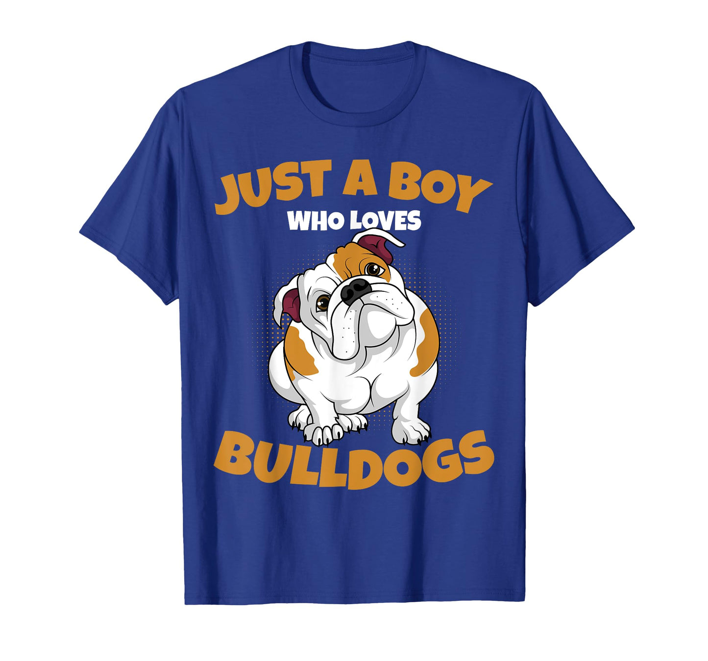 Just A Boy Who Loves English Bulldogs Kids Boys T-Shirt