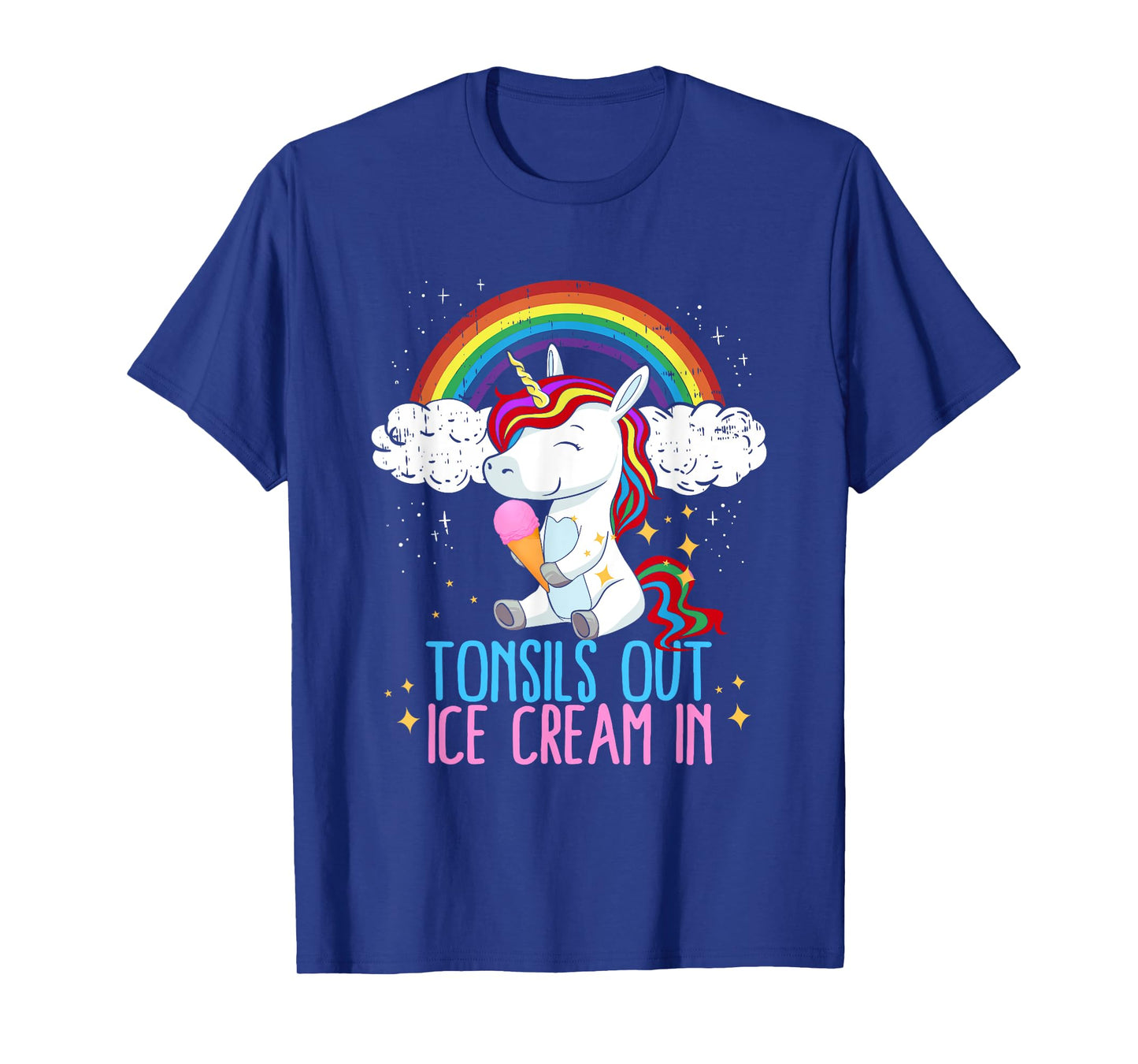 Tonsils Out Ice Cream In Tonsillectomy Tonsil Removal Girls T-Shirt