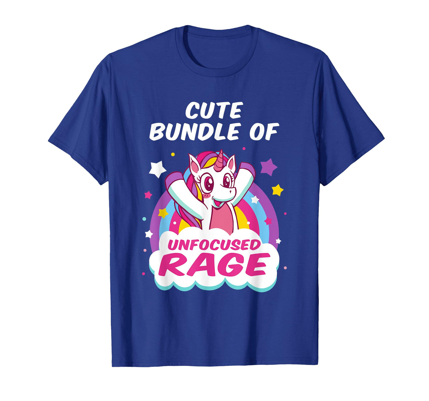Cute Bundle Of Unfocused Rage Pastel Goth Rainbow Unicorn T-Shirt