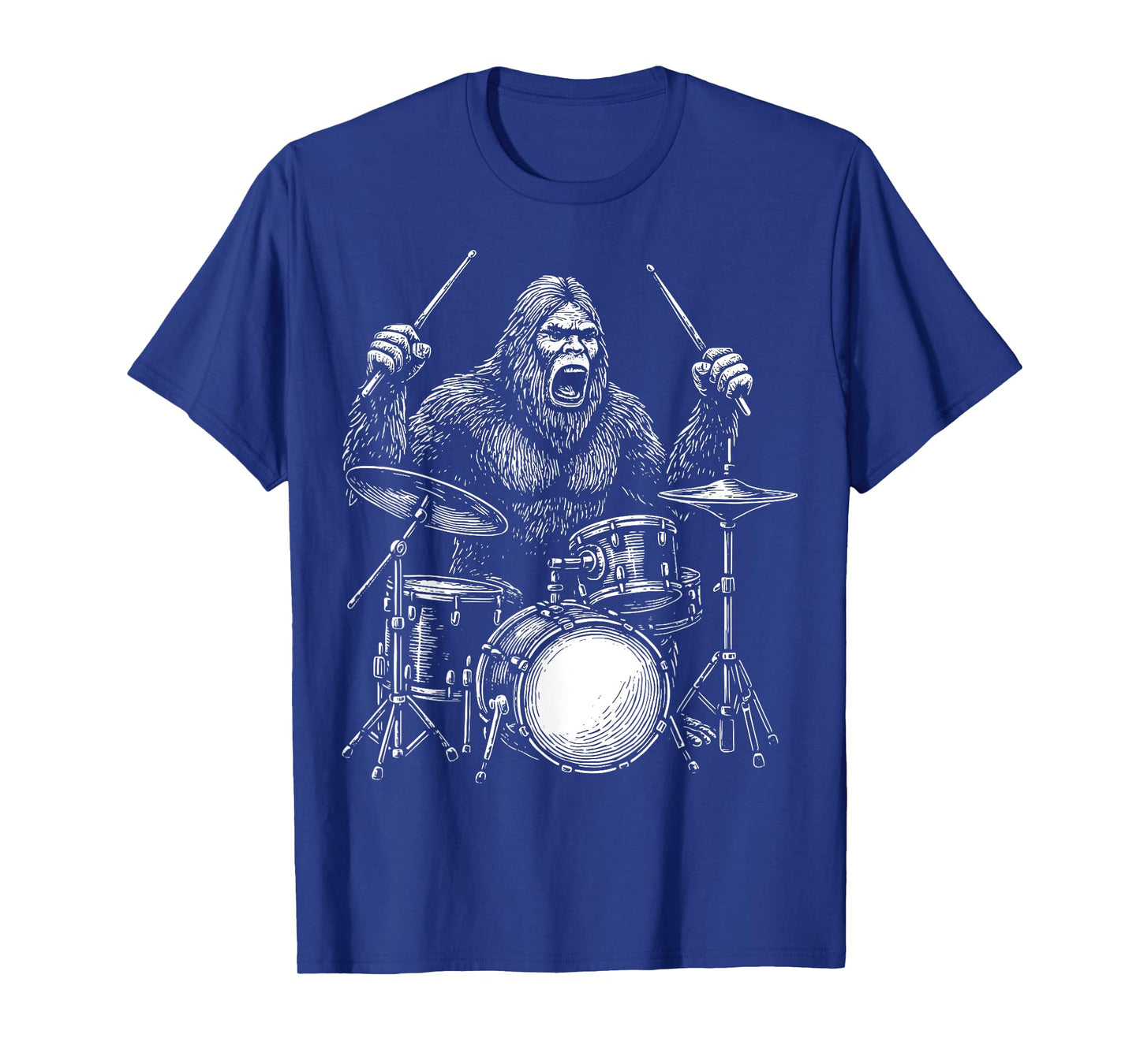 Bigfoot Drummer Sasquatch Drums T-Shirt