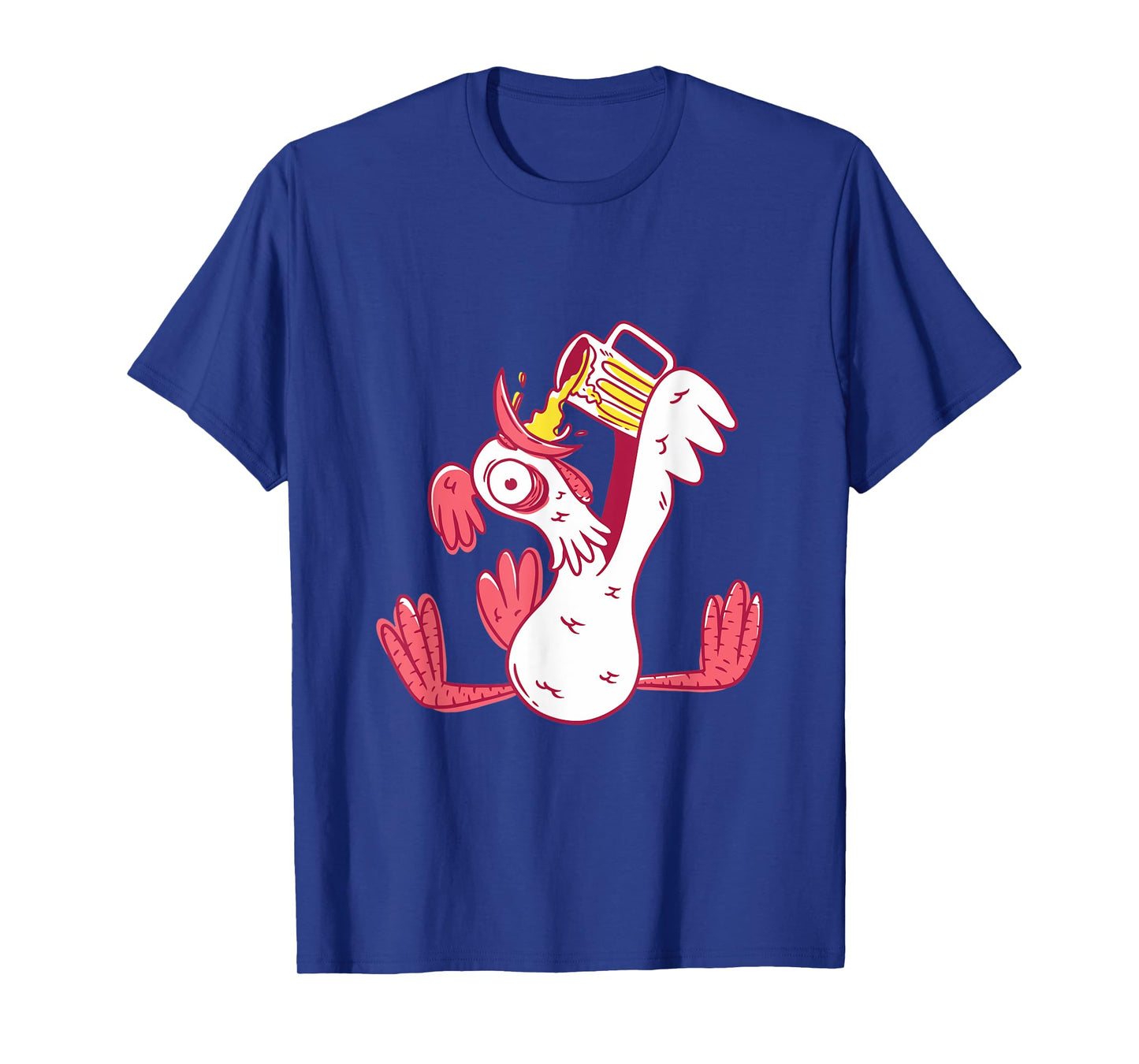 Funny Drunk Rooster Animal Chicken Beer Alcohol Party Gift T-Shirt