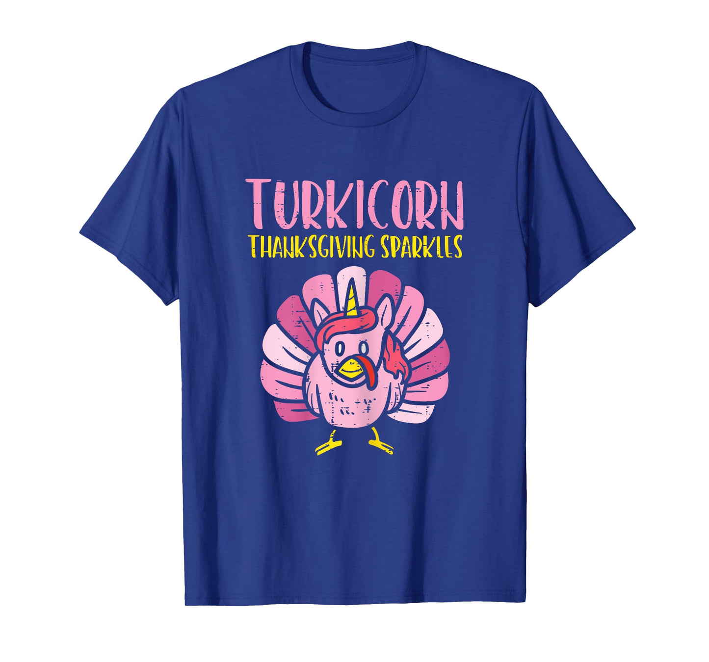 Turkicorn Thanksgiving Sparkles Turkey Unicorn Girls Women T-Shirt