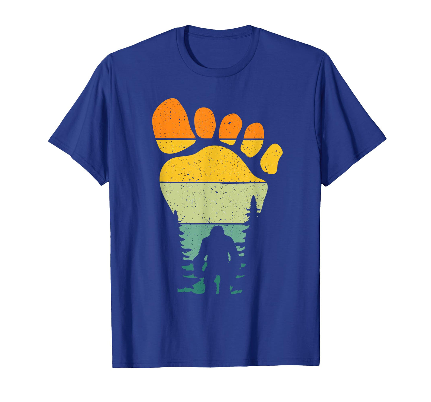 Funny Retro Bigfoot Sasquatch Believer Vintage Footprint T-Shirt