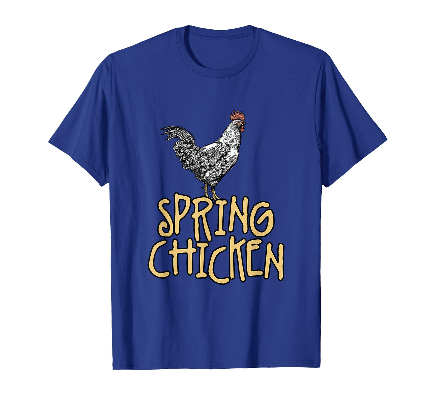 Spring Chicken Old Age Joke Birthday Senior Gag Graphic T-Shirt