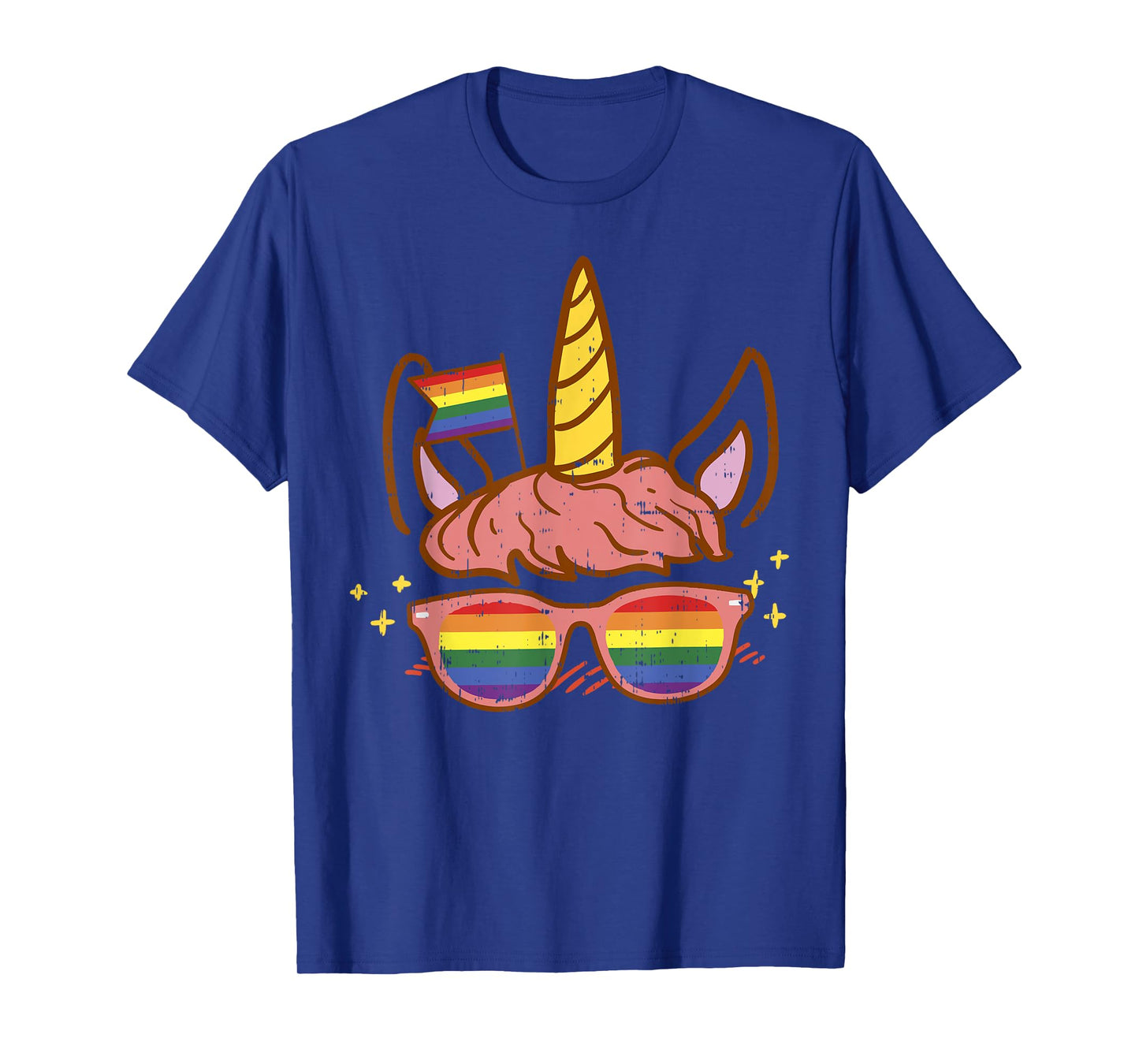 Gay Unicorn Funny Rainbow Animal LGBT Pride Month Girls Gift T-Shirt