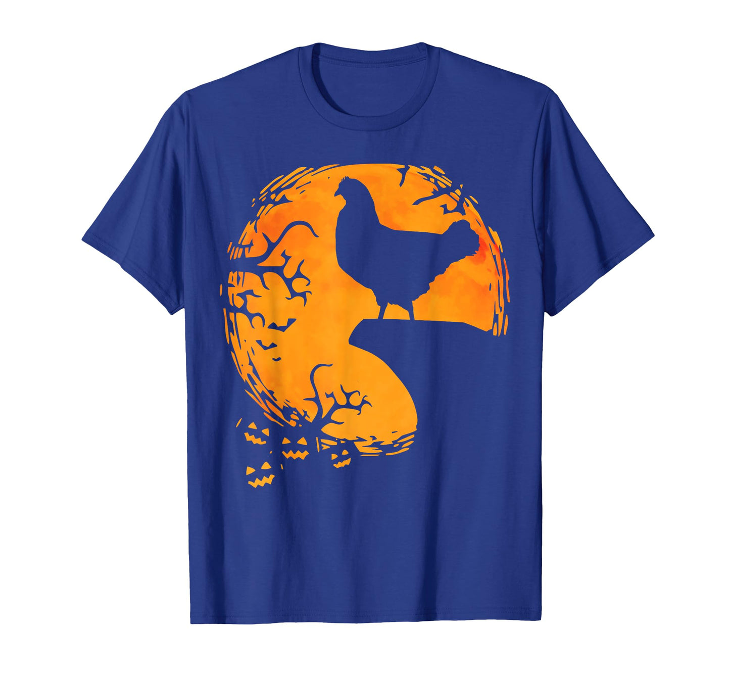 Funny Chicken Halloween Moon Silhouette Spooky Chicken Lover T-Shirt