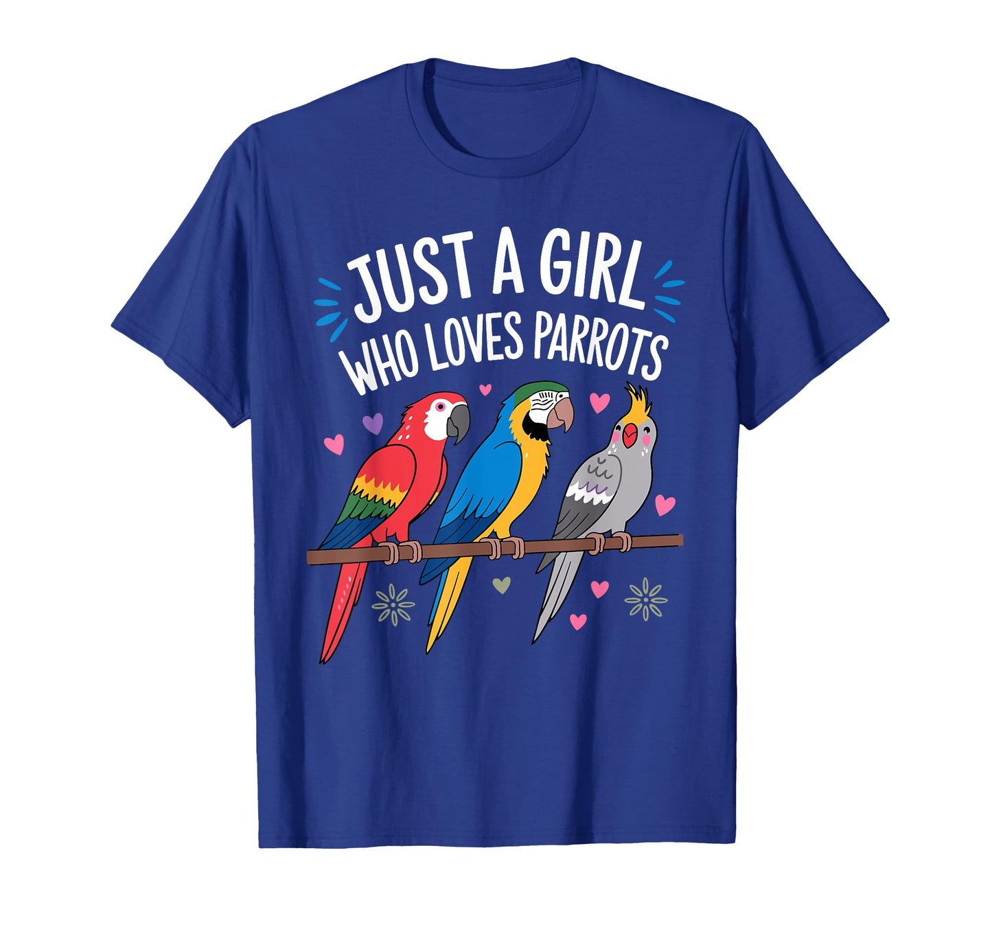 Cool Parrot Art For Women Girls Tropical Bird Parrot Lovers T-Shirt