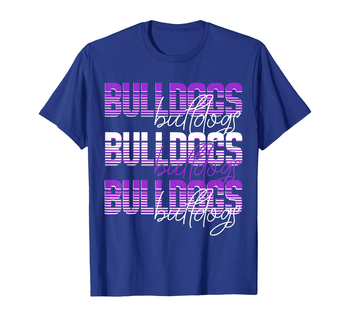 Bulldogs School Spirit Purple Bulldog Pride Game Day mascot T-Shirt
