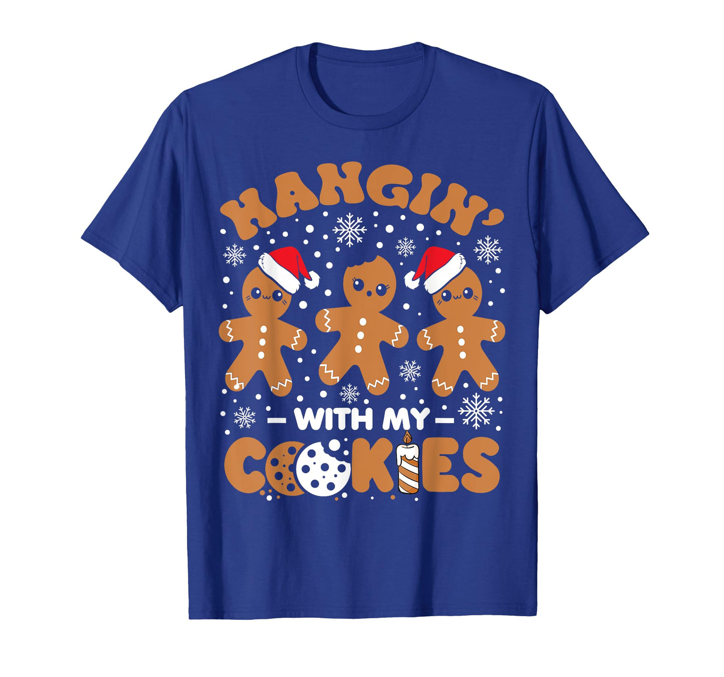 Hangin With My Cookies Gingerbread Women Christmas Teacher T-Shirt