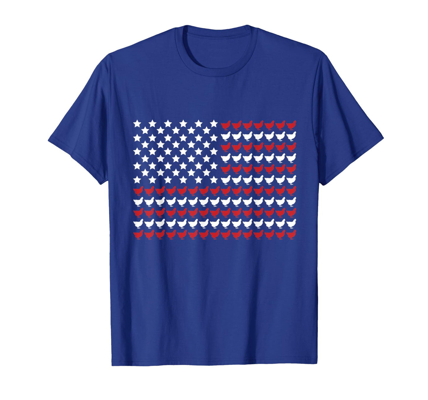 Chicken 4th of July Paw Print American Flag Women Kids Men T-Shirt