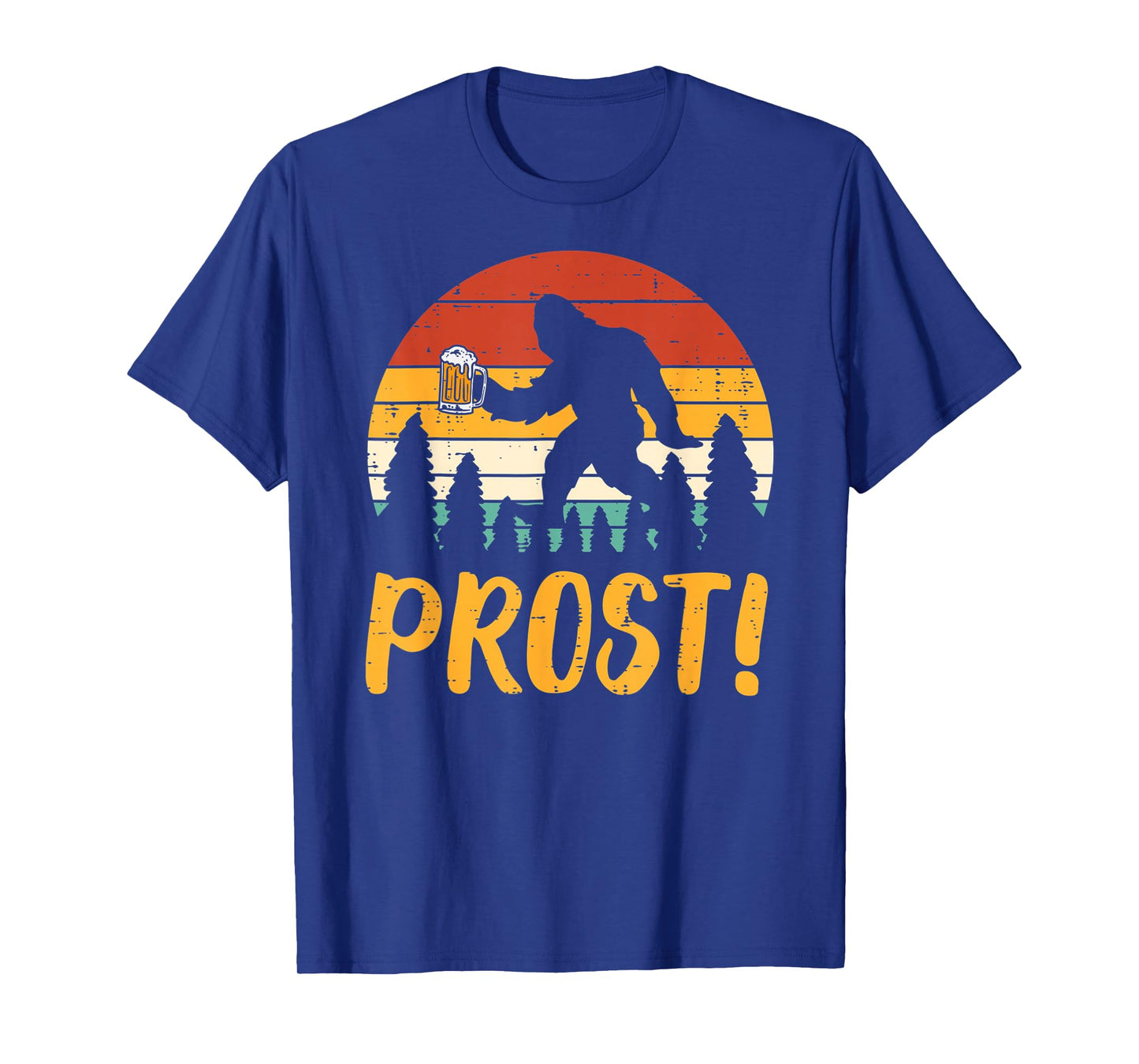 Bigfoot Sasquatch Prost Retro Bavarian Oktoberfest Men Women T-Shirt