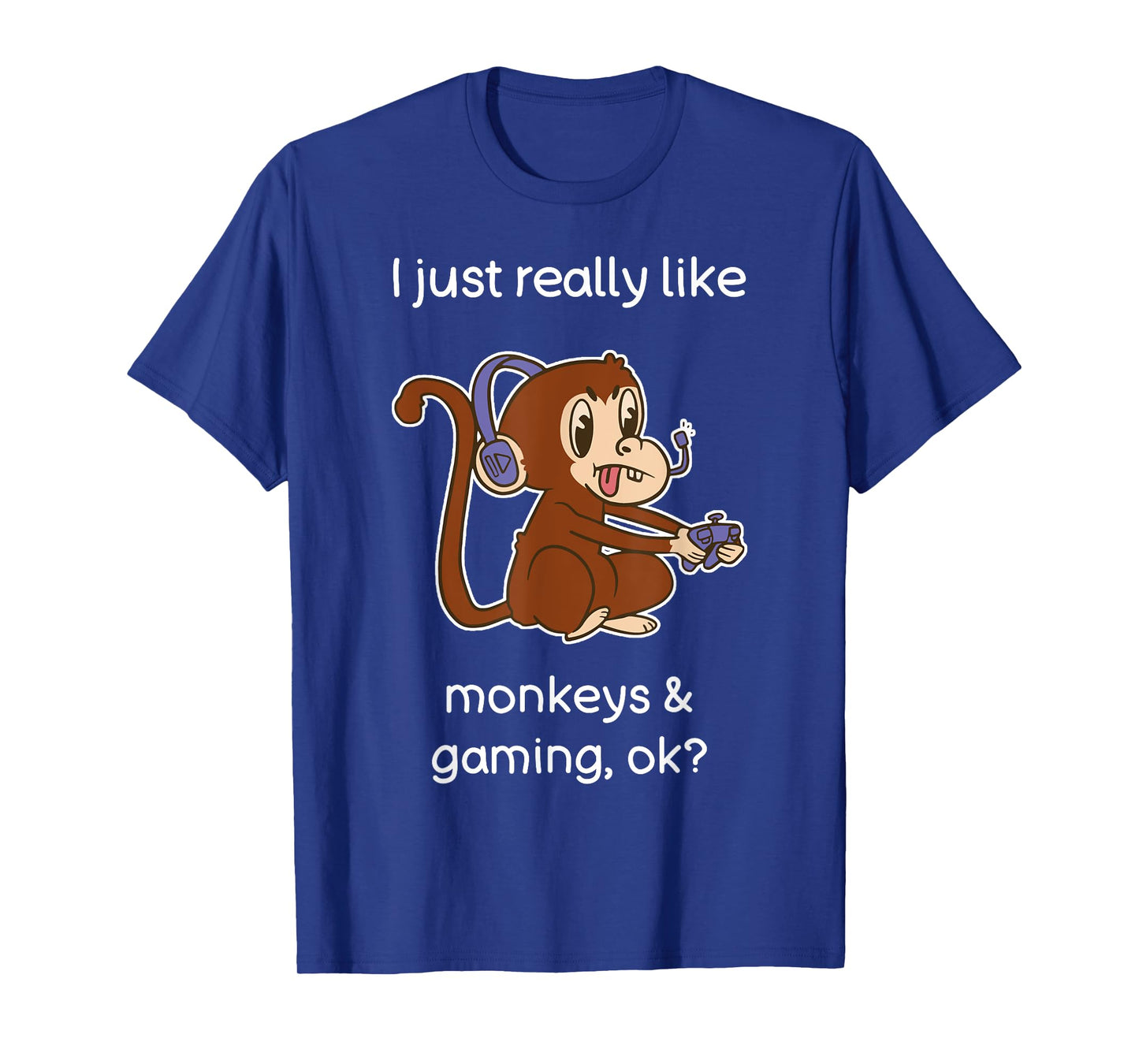 Funny Monkey Lover Gamer Shirt I Love Video Gaming Monkey T-Shirt
