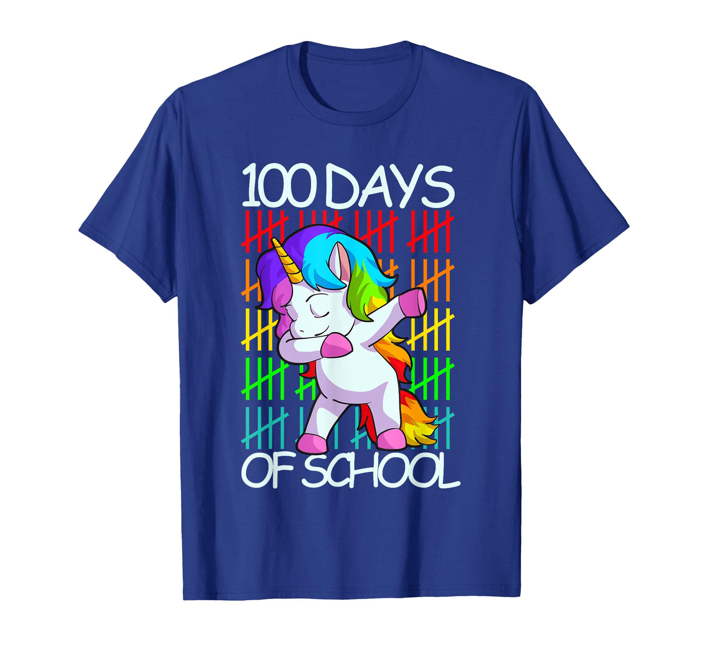 Happy 100 Days Of School Shirt Girls Unicorn Lover Gift T-Shirt