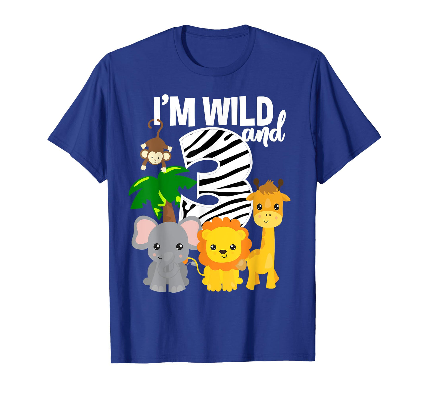 I'm Wild and 3 Zoo Theme Birthday Shirt Safari Jungle Animal T-Shirt