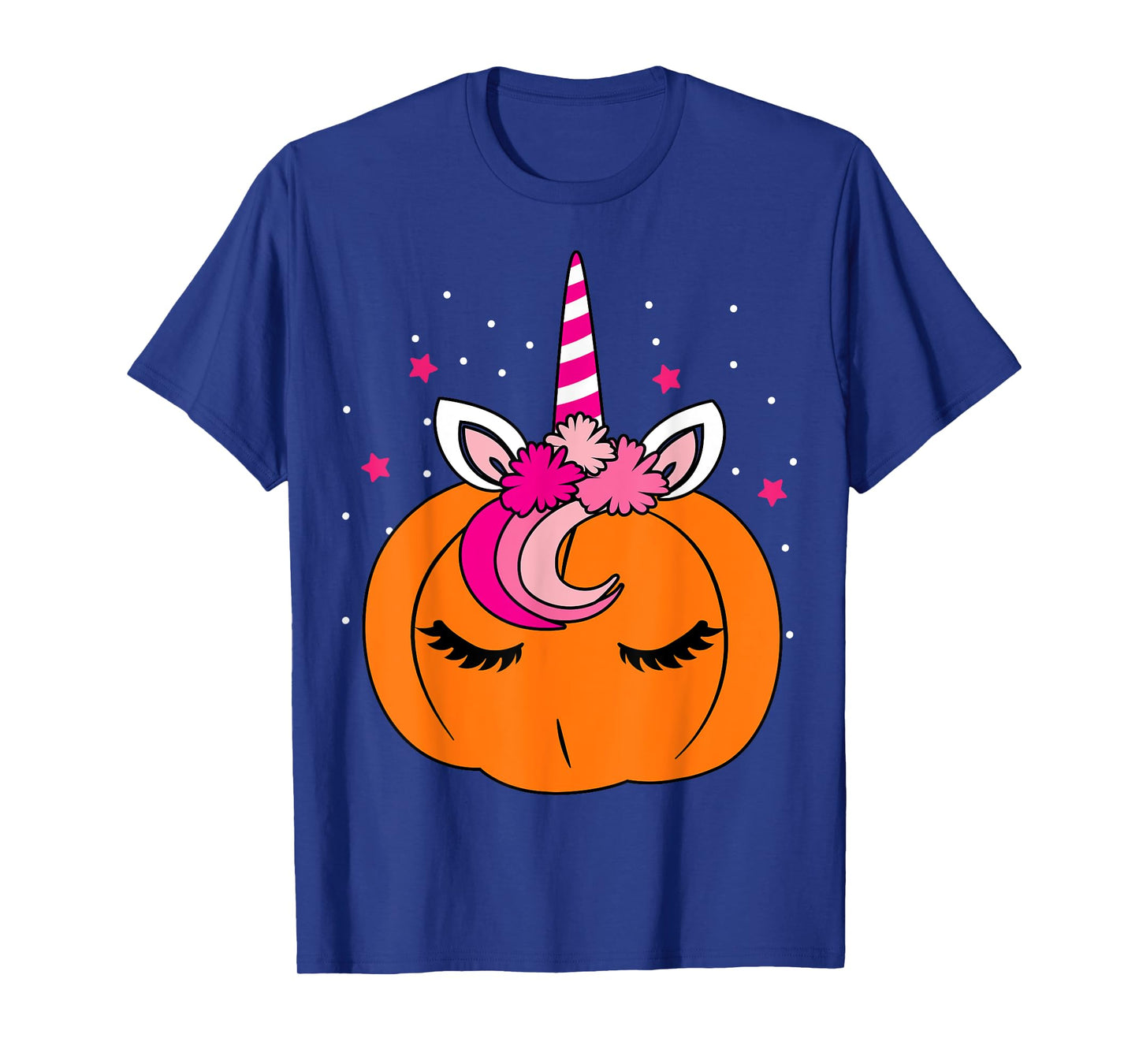 Cute Pumpkin Unicorn Face Costume Easy Halloween Gifts T-Shirt