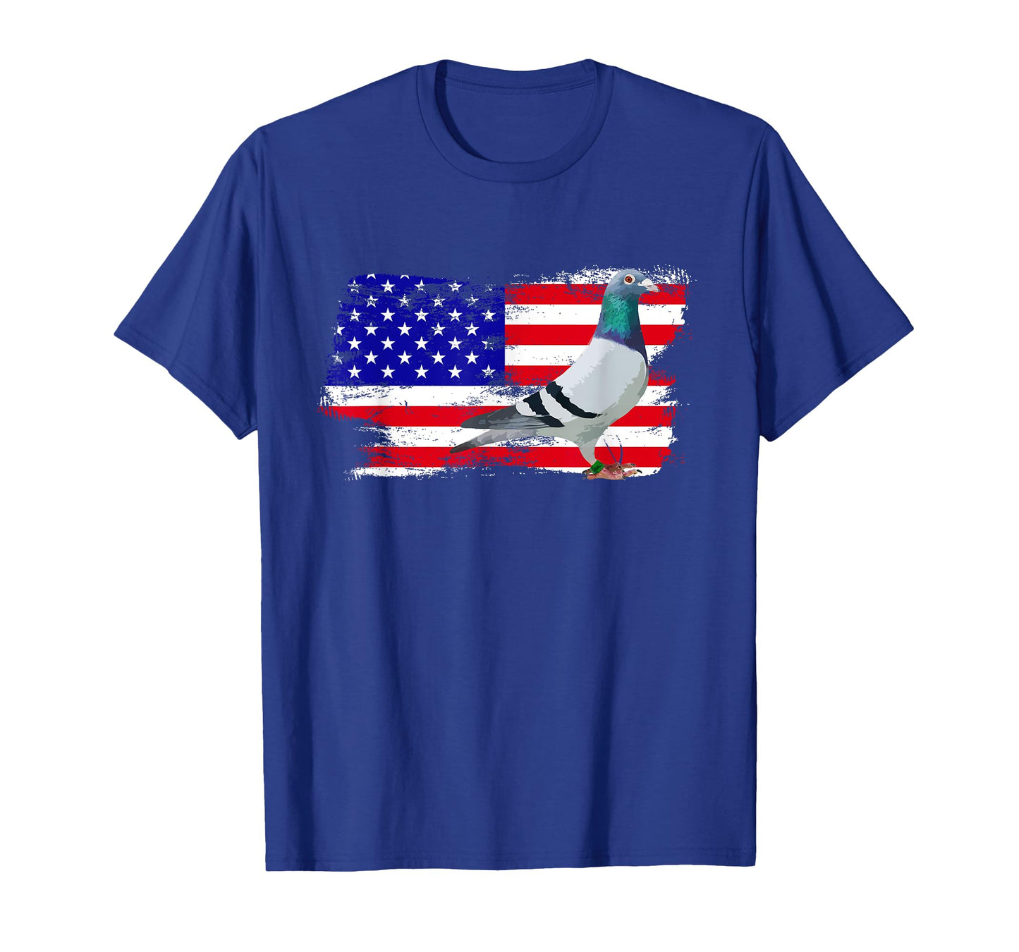 Vintage Pigeon Bird 4th of July USA flag Father's Day Pigeon T-Shirt